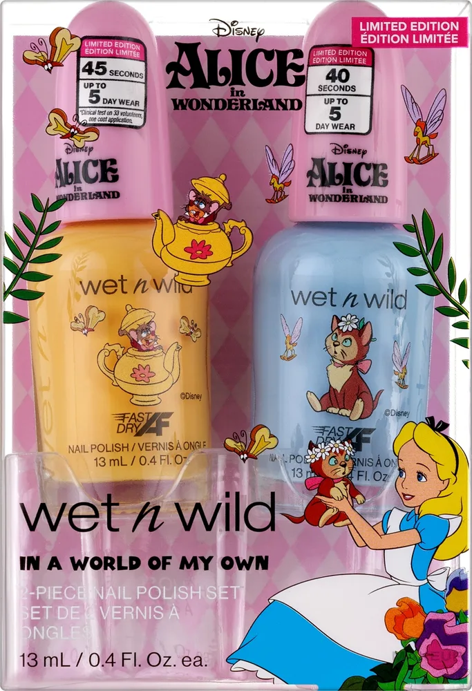 Набор лаков для ногтей Wet N Wild Alice in Wonderland in A World Of My Own, 2 оттенка, 2 шт. по 13 мл
