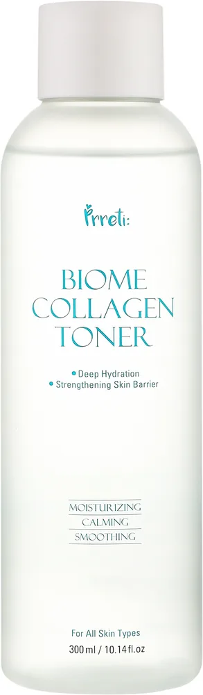 Увлажняющий тоник Prreti Biome Collagen с коллагеном и пробиотиками для мягкости кожи 300 мл