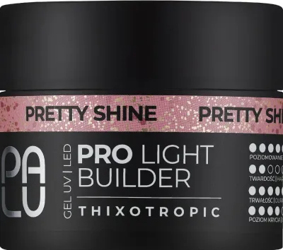 Строительный гель для ногтей Palu Pro Light Builder Gel Pretty Shine низкотемпературный, для техники без опила, 12 г, 45 г или
