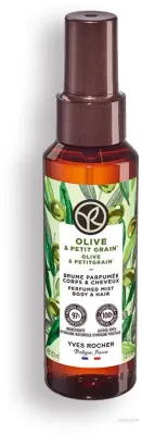 Парфюмированная дымка для тела и волос Yves Rocher Perfumed Mist, оливка и петитгрейн, 100 мл