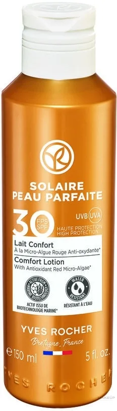 Yves Rocher Comfort Lotion SPF 30 UVB/UVA — молочко для загара с защитой от солнца SPF 30, 150 мл