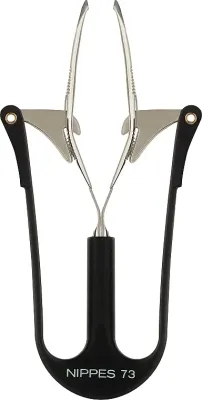 Пинцет автоматический Nippes Solingen Automatic Tweezer 73 со скошенным кончиком, с пластиковой ручкой, 10 см, 1 шт