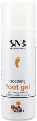 Гель для ног успокаивающий SNB Professional Soothing Foot Gel, с экстрактом каштана, прополисом и лавандовым маслом, 100 мл