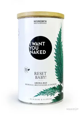 I Want You Naked Reset Baby соль для ванны ароматическая Nettle and Ginger 620 г, с крапивой и имбирём, Aroma-Bad