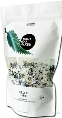 I Want You Naked Reset Baby Aroma-Bad соль для ванны с английской солью, крапивой, имбирём и васильком, сменный блок 620 г