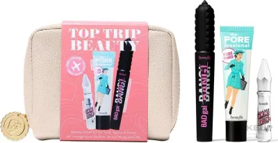 Набор для макияжа Benefit Top Trip праймер POREfessional гель для бровей и тушь 22+3+8.5 мл