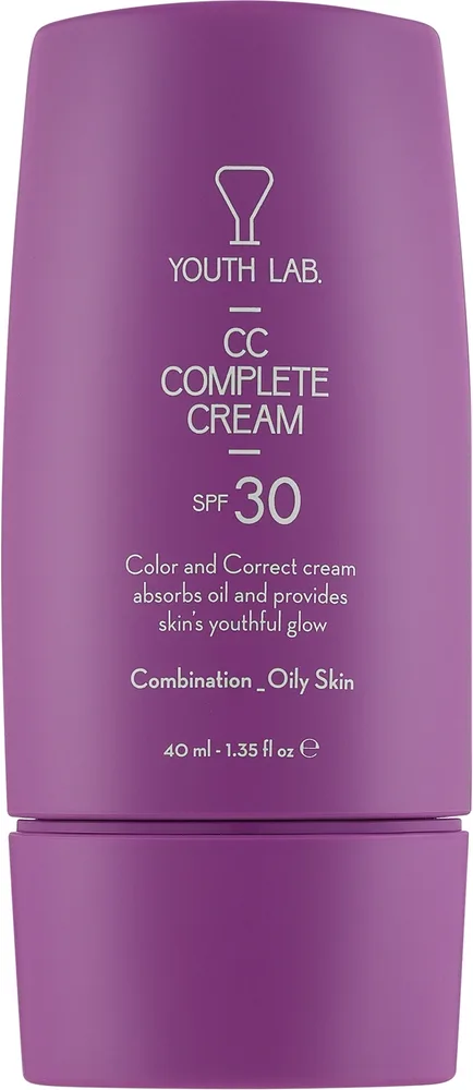 Youth Lab. Krem CC z SPF 30 dla skóry mieszanej i tłustej - Матирующий CC-крем Youth Lab CC Cream Combination Oily