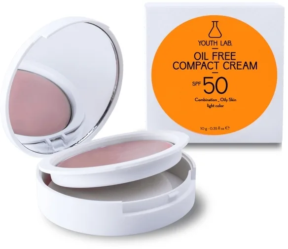 Youth Lab. Youth Lab. Oil Free Compact Cream SPF 50 - Крем для лица Youth Lab Oil Free компактный солнцезащитный SPF 50 10 г, оттенок Light