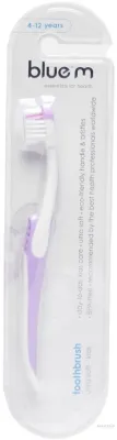 Ультрамягкая детская зубная щётка Bluem Ultra Soft Toothbrush для детей 4–12 лет, лиловая, 1 шт