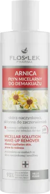 Мицеллярная вода для снятия макияжа Floslek Arnica Micellar Solution Make-Up Remover, с арникой, для кожи с куперозом, 225 мл