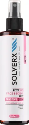 Спрей для тела Solverx Sensitive Skin после загара с пантенолом 10 процентов 200 мл