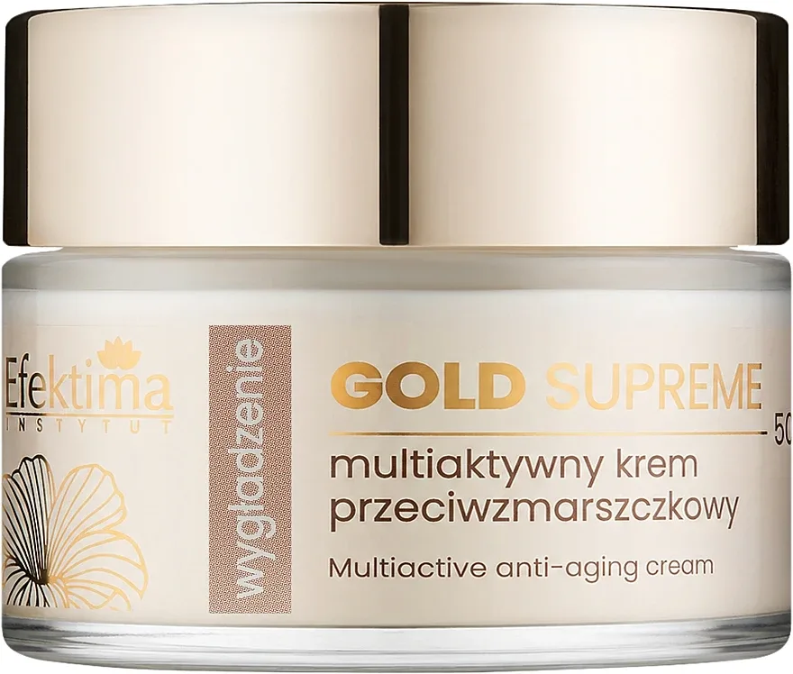 Крем для лица Efektima Gold Supreme разглаживающий с пептидами и золотом 50 мл