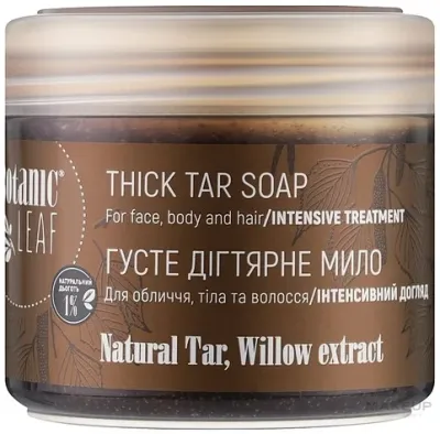 Мыло дегтярное Botanic Leaf Thick Tar для лица, тела и волос, 500 мл