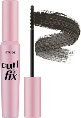 Тушь для ресниц Etude Curl Fix подкручивающая стойкая, оттенок Grey Brown
