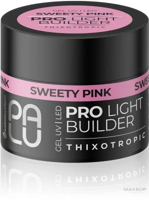 Строительный гель для ногтей Palu Pro Light Builder Gel Sweety Pink самовыравнивающийся, низкотемпературный, 45 г