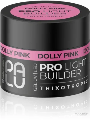 Строительный гель для ногтей Palu Pro Light Builder Gel Dolly Pink самовыравнивающийся, низкотемпературный, 45 г