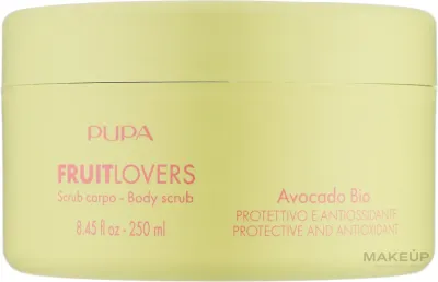 Pupa Pupa Fruit Lovers Avocado Bio Body Scrub - Защитно-антиоксидантный гель-скраб для тела с авокадо Fruit Lovers 250 мл