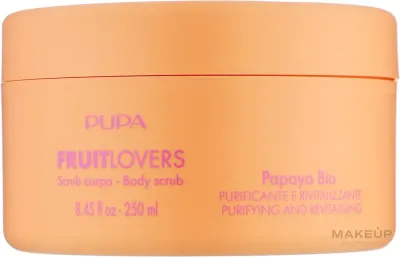 Pupa Pupa Fruit Lovers Papaya Bio Body Scrub - Очищающе-восстанавливающий гель-скраб для тела с папайей Fruit Lovers 250 мл