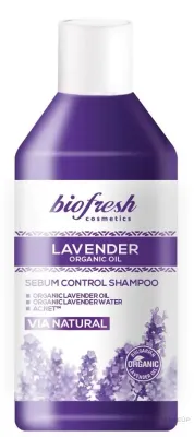 Шампунь BioFresh Lavender Organic Oil регулирующий выделение себума, с маслом лаванды и ментолом, 300 мл, Болгария