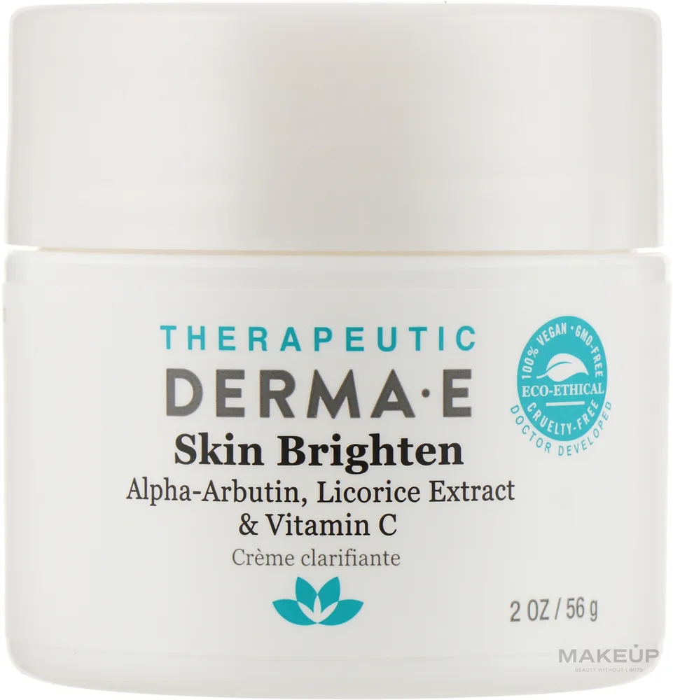 Крем для лица Derma E Skin Lighten осветляющий с цинком 56 г