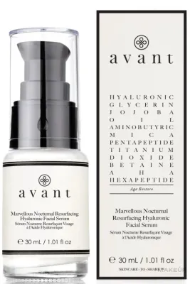 Avant Marvellous Nocturnal Resurfacing Hyaluronic Facial Serum сыворотка для лица ночная с гиалуроновой кислотой и пептидами 30 мл