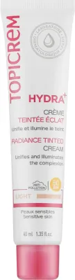 Тонирующий крем Topicrem Hydra+ Radiance Tinted Cream сияющий увлажняющий SPF 50, 40 мл