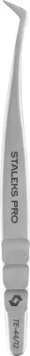 Пинцет для ресниц Staleks Pro Expert 44 Type 12 TE-44/12 профессиональный, L-образный, с нанонасечками, 1 шт