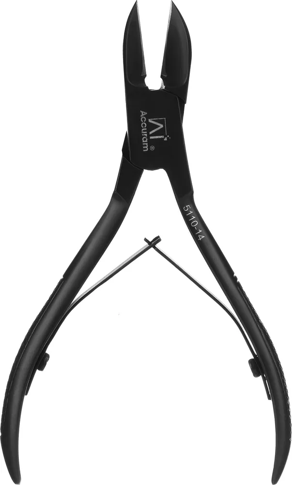 Кусачки для ногтей Accuram Instruments Nail Nipper с черным хромом 10 и 12 см