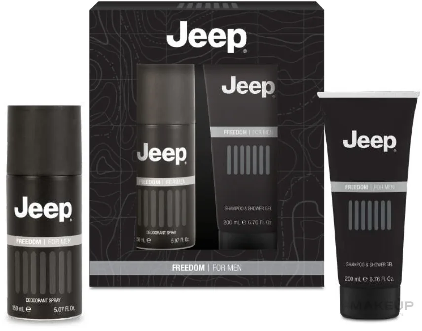 Jeep Freedom набор мужской: гель для душа 200 мл, дезодорант-спрей 150 мл, фужерный аромат