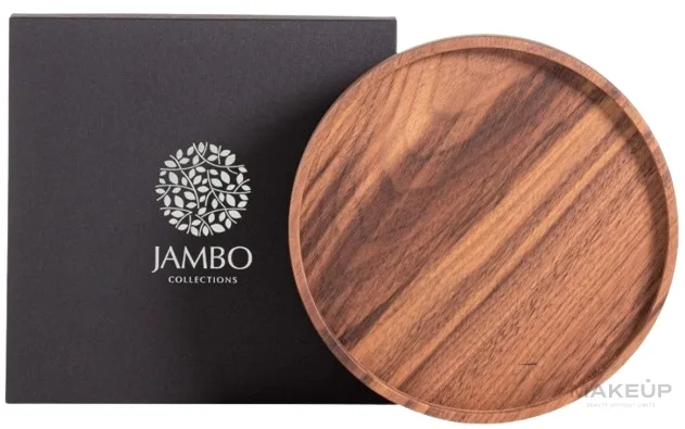Подставка для свечи Jambo Collections Walnut Candle Plate из ореха, размер M, 195 мм, 1 шт