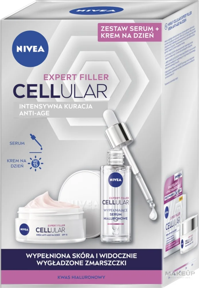 Набор для лица NIVEA Cellular Expert Filler дневной крем и сыворотка с маслом ши для зрелой кожи 50+30 мл