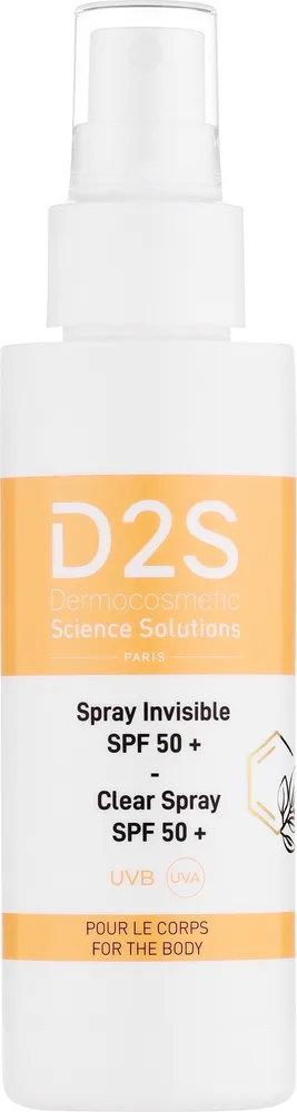 Спрей для тела D2S Clear SPF 50 прозрачный с монои и маслом ши 125 мл