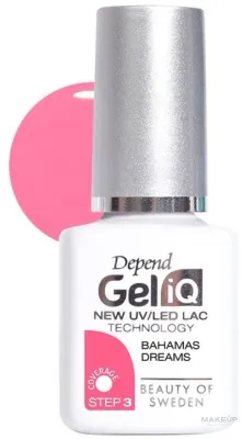 Depend Cosmetic Depend Gel iQ New Uv/Led Lac - Полустойкий лак для ногтей Depend Gel iQ New Uv/Led Lac, шаг 3, высокая кроющая способность, 5 мл