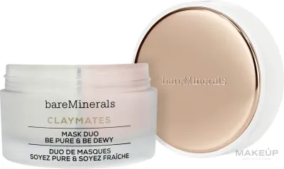 Двойная очищающе-увлажняющая маска для лица Bare Minerals Claymates Mask Duo, 58 г, США