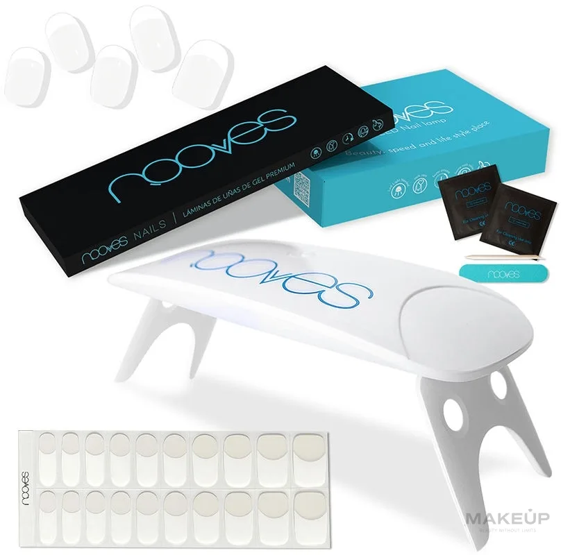 Набор для маникюра Nooves Premium French Grace гель-стикеры для ногтей и UV/LED лампа 8 Вт