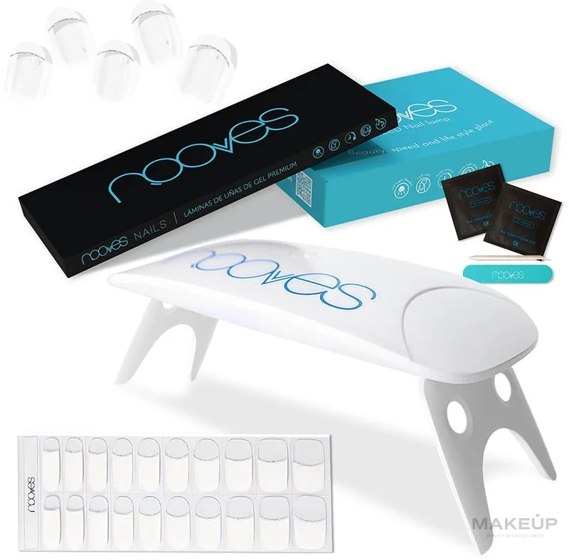 Набор для маникюра Nooves Premium French Gradient гель-стикеры для ногтей и UV/LED лампа 8 Вт