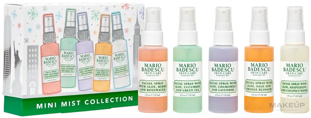Набор мини-спреев для лица Mario Badescu Mini Mist Collection 5 шт по 59 мл