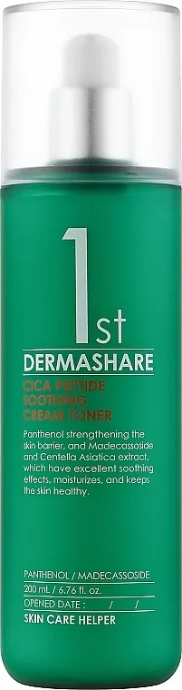 Тоник для лица Dermashare First Cica Peptide Soothing Cream Toner кремовый, успокаивающий, 200 мл