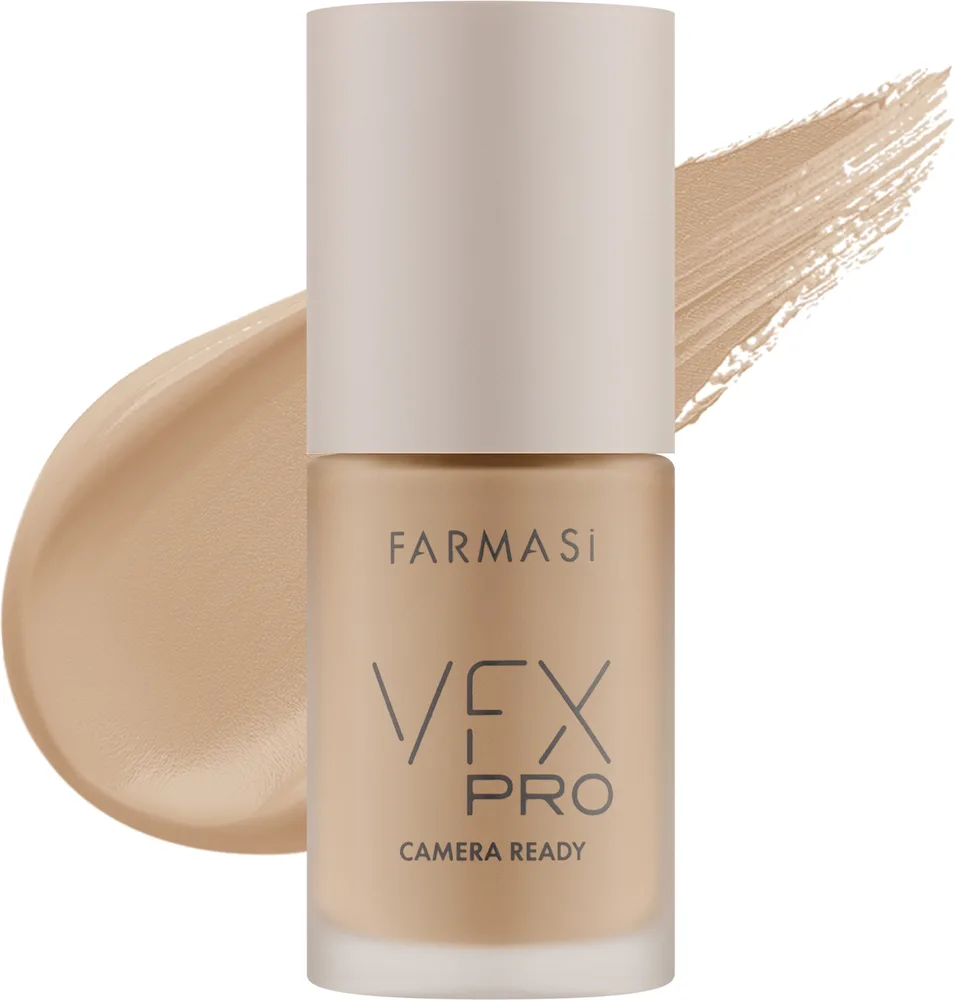 Тональный флюид Farmasi VFX Pro Camera Ready Foundation кроющий стойкий, 30 мл, оттенок 05 - Porcelain