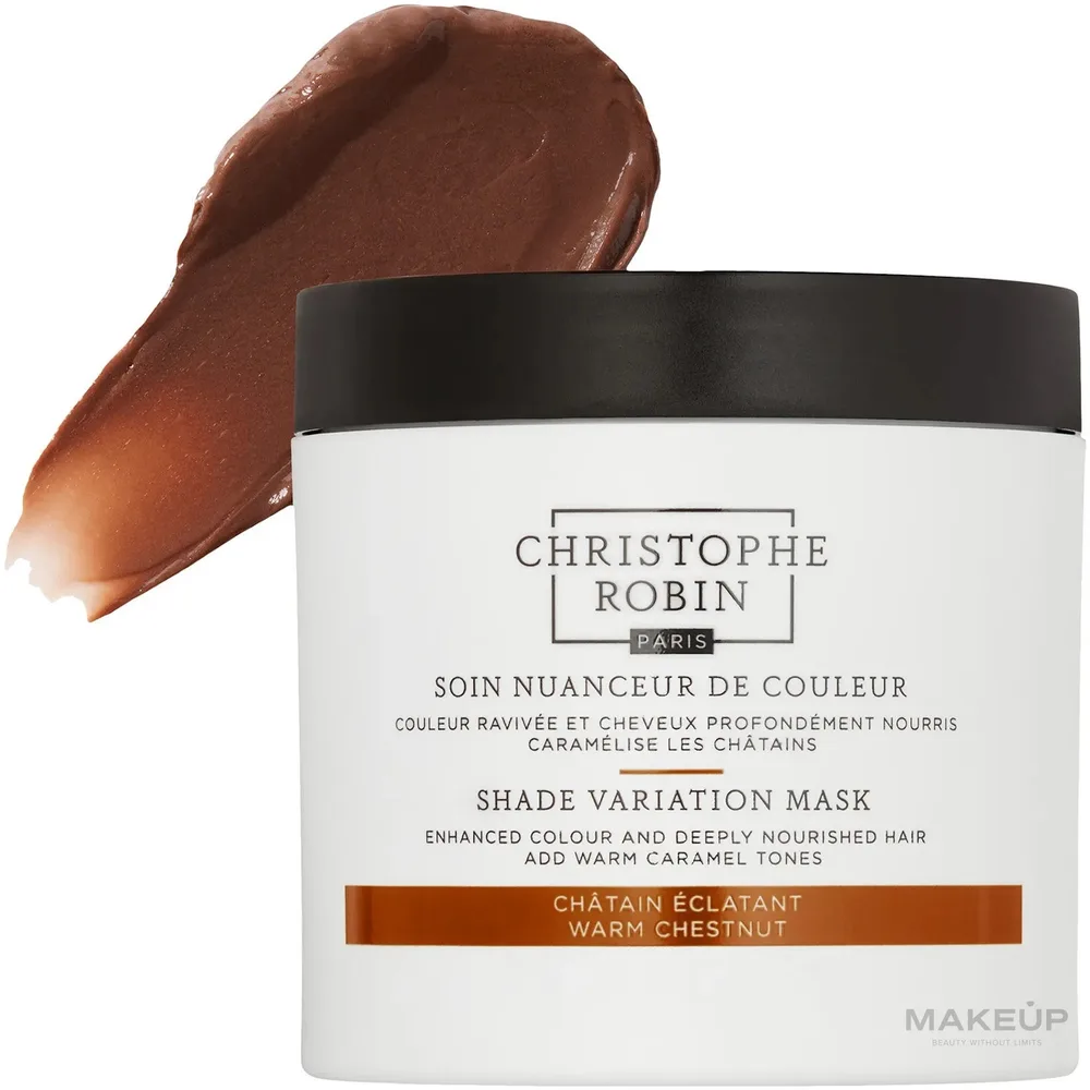 Маска для волос тонирующая Christophe Robin Shade Variation Mask, для блонда, 500 мл, оттенок Warm Chestnut