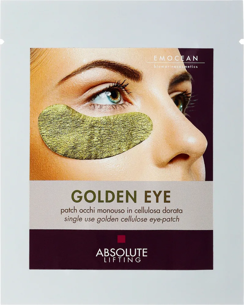 Маска для контура глаз Emocean Absolute Lifring Golden Eye с пептидами, золотая, 5 мл