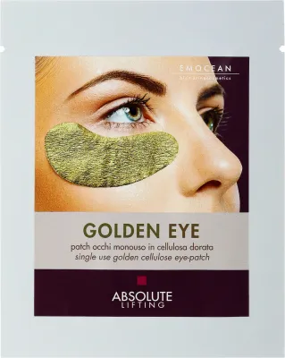 Маска для контура глаз Emocean Absolute Lifring Golden Eye с пептидами, золотая, 5 мл