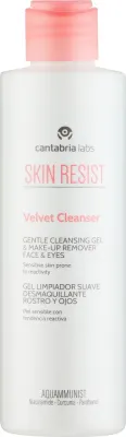 Cantabria Labs Skin Resist Velvet Cleanser Gel гель очищающий бархатистый с пантенолом и ниацинамидом, для лица и шеи 200 мл