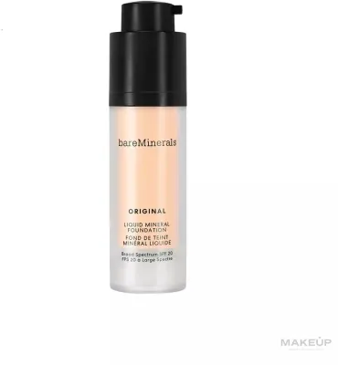 Минеральный тональный флюид Bare Minerals Liquid Foundation кроющий веганский, 30 мл/ Бэйр Минералс