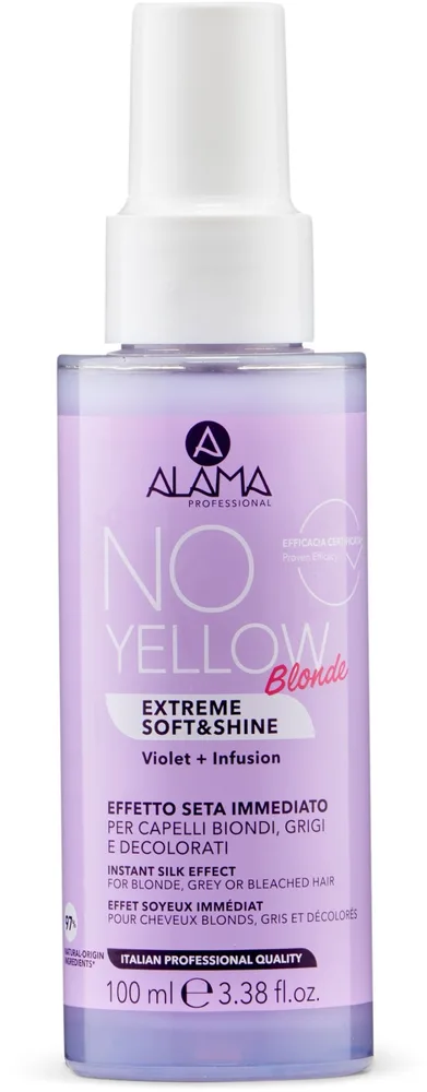 Спрей против желтизны Alama No Yellow для блонда и седых волос, с кератином, 100 мл