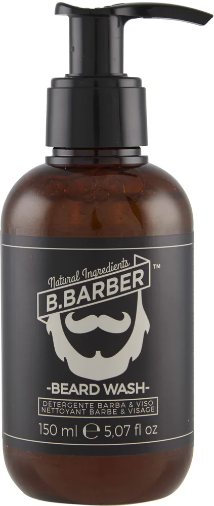 Шампунь для бороды и усов B.Barber Beard Wash With Pump гелевый, с дозатором, 150 мл