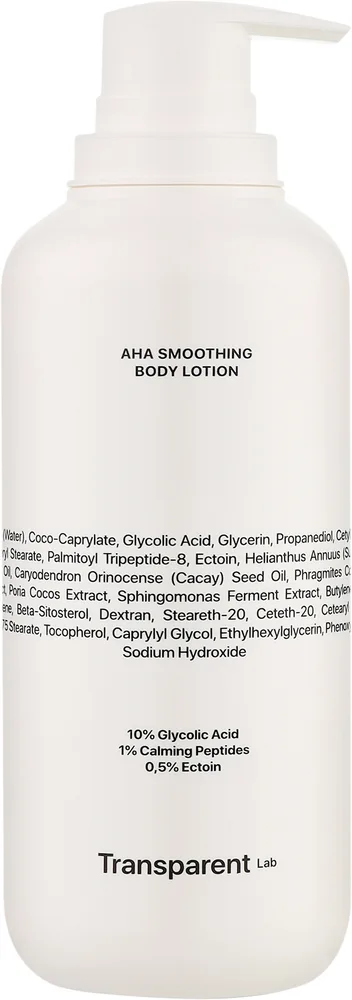 Разглаживающий лосьон для тела Transparent Lab AHA Smoothing с гликолевой кислотой, 400 мл