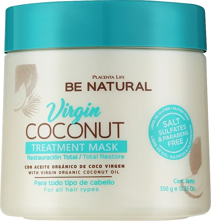 Маска для волос Be Natural Virgin Coconut Treatment Mask с кокосовым маслом, увлажняющая, 350 мл