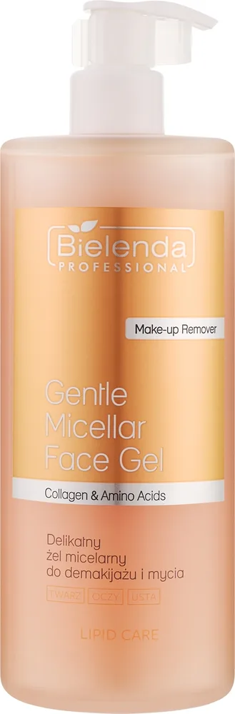 Мицеллярный гель для лица Bielenda Professional Lipid Care с коллагеном пантенолом и скваланом 500 мл