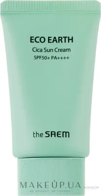 The Saem Eco Earth Cica Sun Cream крем солнцезащитный для лица и тела с центеллой и мятой, минеральные фильтры, 50 г
